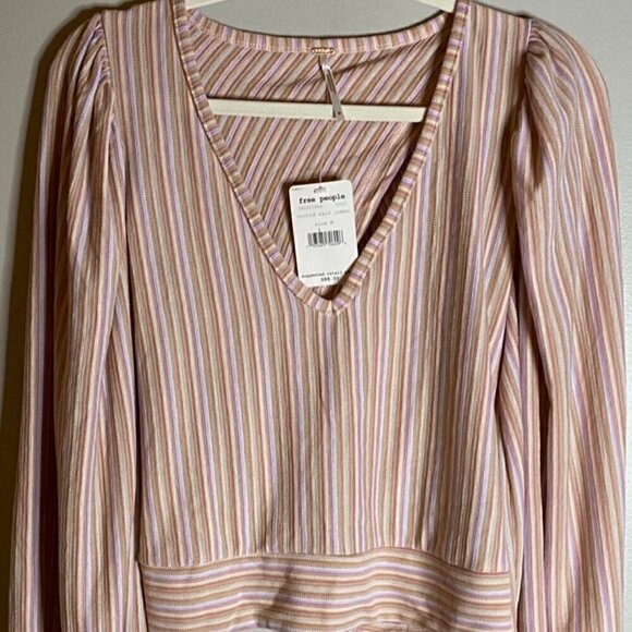 Free People Tops - Free People Womens Tie-Back U-Neck Crop Top M / Orchid Rain Combo Size M